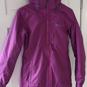 Columbia ski snowboarding winter jacket, Women's small, color berry